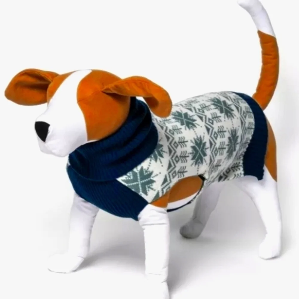Target Pet Snowflake Dog & Cat Sweater| Wondershop Pull On Turtle Neck NWOT